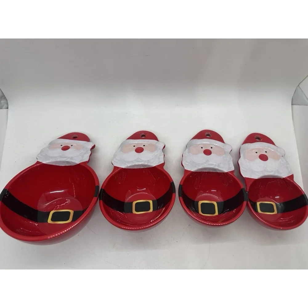 Sur La Table Santa Claus Melamine Measuring Cups Set of 4 Christmas Holiday